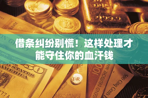 北京借条纠纷别慌！这样处理才能守住你的血汗钱